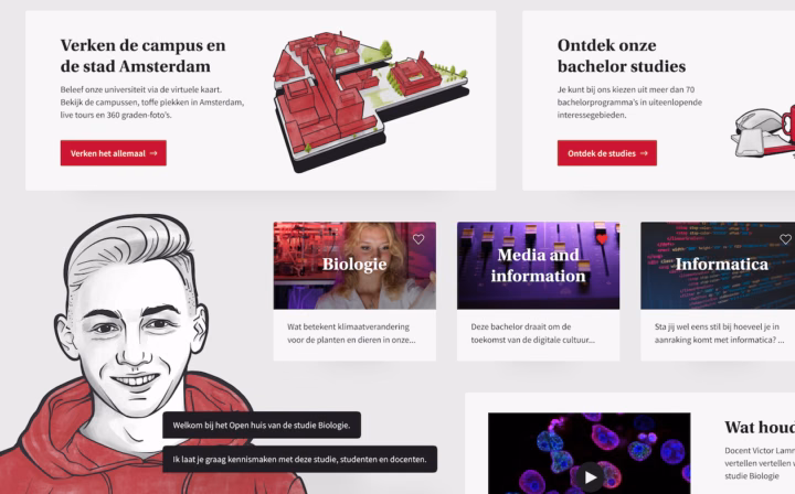 Digital Open Day at the University of Amsterdam.