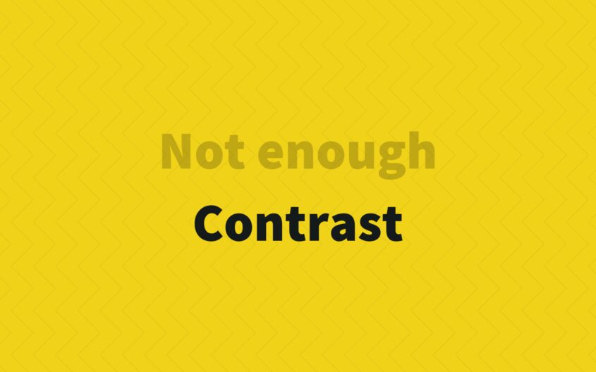 illustration that shows what it’s like to have insufficient contrast