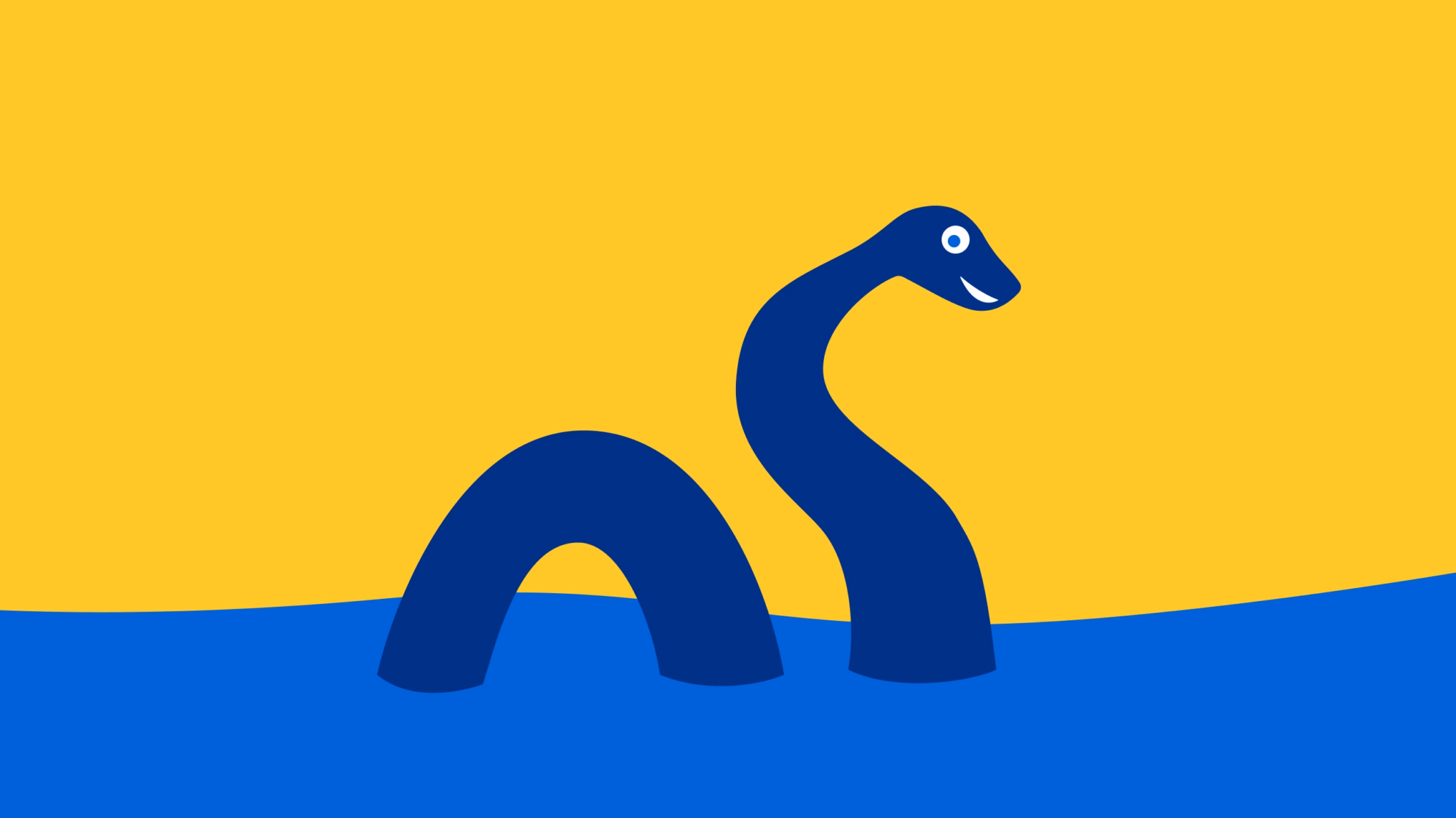 Illustratie van mascotte Nessie