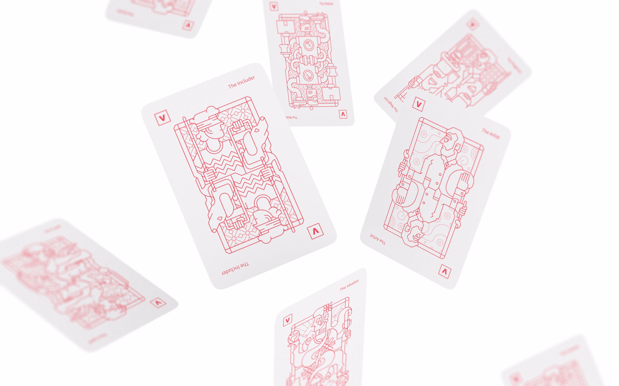 Heroes of Value cards floating