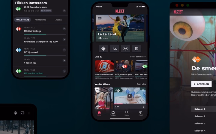 Various screens from the new NLZIET app.