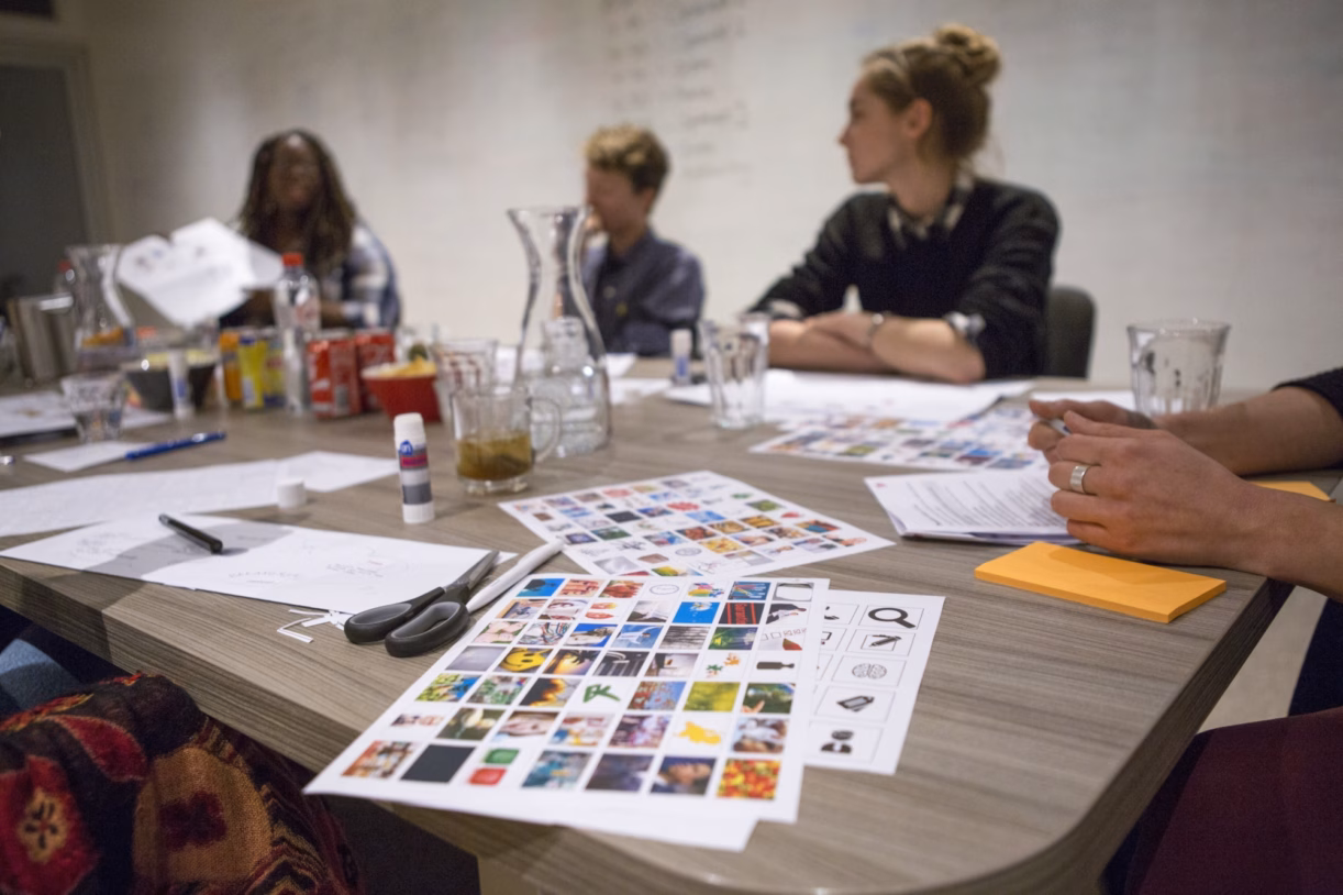 multiple people engaging in a generative session
