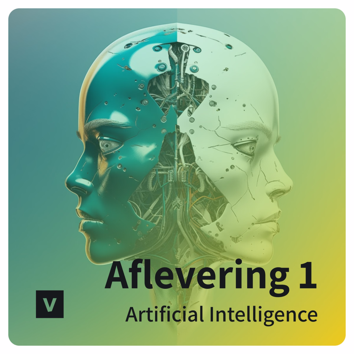 Illustration of artificial intelligence depicted as a humanoid robot.