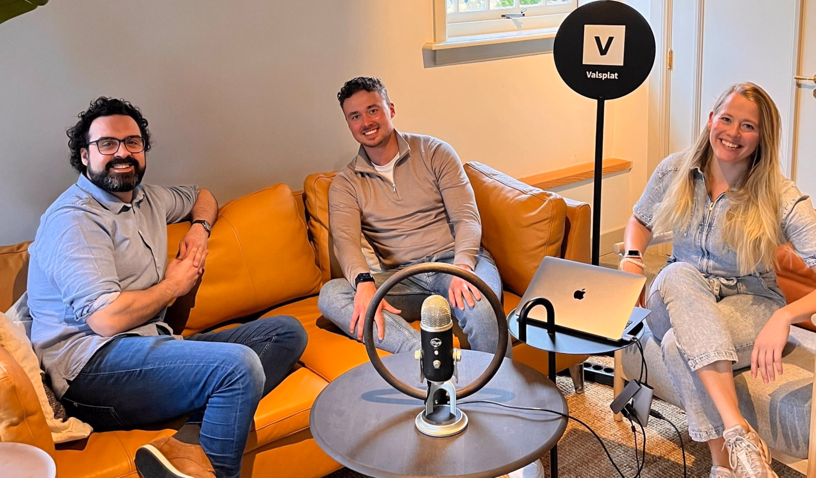Poyan Karbor, Joshua van den Hoek and Leona van der Linden on our farm